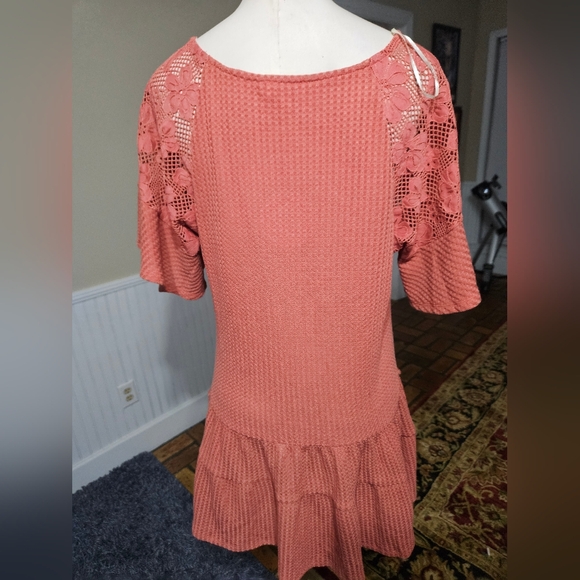 NWT! Umgee Boho Lace Sleeve Dress Medium - Picture 3 of 4